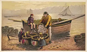 Traditional Fishing Industry Imprime: Unloading the Catch