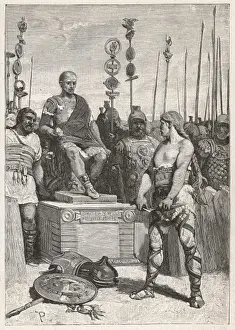 Historical Prints Online Imprime: Vercingetorix & Caesar