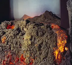 Geological Museum London Imprime: Volcano model