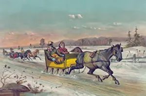 Winter Scene Art Imprime: Waking up the old mare
