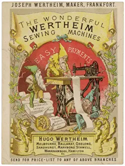 Vintage Industrial Machinery Imprime: Wertheims Sewingmachine