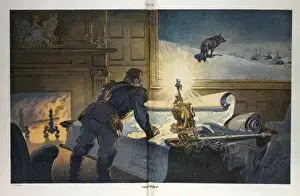 German Emperor Cartoon Imprime: The wolf