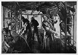 World War I Aviation Imprime: Zeppelin Interior 2