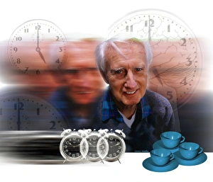 Smiling Elderly Man Imprime: Ageing