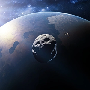 Imágenes Relacionadas Imprime: Planeta extraterrestre y asteroide