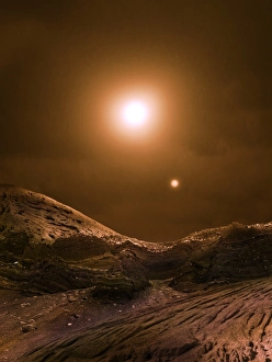 Binary Star System Imprime: Alien planetary surface