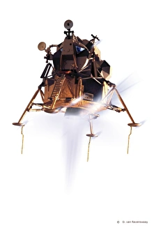 Manned Spaceflight History Imprime: Apollo 11 lunar module, computer artwork
