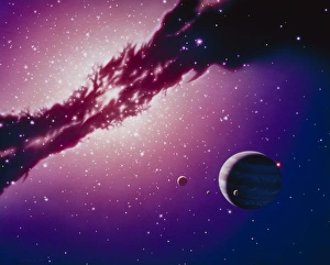 Cosmology Science Imprime: Artwork of the active Centaurus A galaxy