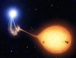 Imágenes fechadas en septiembre de 2012: Arte de la estrella binaria AM Herculis