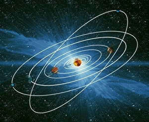 Astronomy Science Images Imprime: Artwork of the orbits of the planets