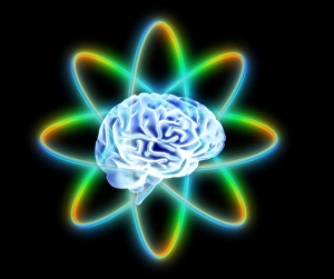 Artificial Intelligence Artwork Imprime: Atomic brain