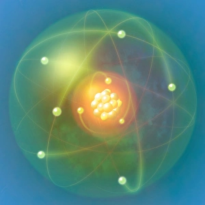 Atomic Structure Diagram Imprime: Atomic structure, conceptual artwork