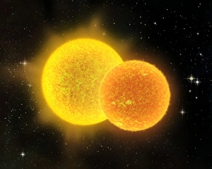Binary Star System Imprime: Binary star system, artwork
