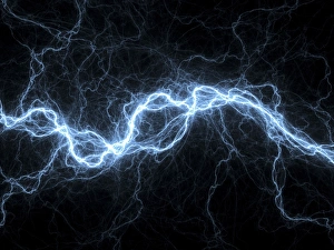 Stormy Weather Imprime: Bolt of lightning, computer artwork