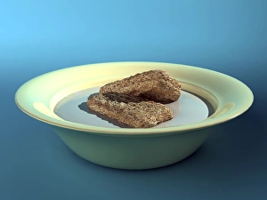 Imágenes de agosto de 2005: Cereal de desayuno, arte digital del ordenador