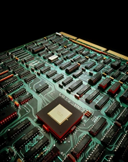Computer Hardware Technology Imprime: Circuit board from a mainframe computer
