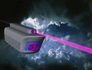 High Tech Communications Imprime: Computer artwork of e-mail train on superhighway
