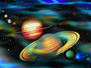 Mercurio Imprime: Artefacto de computadora del sistema solar planetario