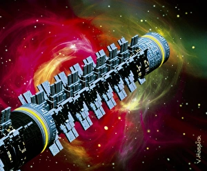 Future Space Travel Imprime: Computer artwork of a spaceship