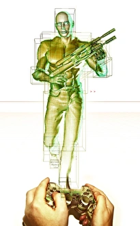 Impresiones de Diseño gráfico de juego de computadora Imágenes de noviembre de 2001: Gráfica del juego de computadora