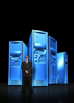 Impresiones de Modelo liberado de derechos de autor para uso comercial y no comerciales sin necesidad previa de consentimiento por parte del titular o sus herederos Imágenes fechadas en septiembre de 2010: Seguridad de computadoras, imagen conceptual