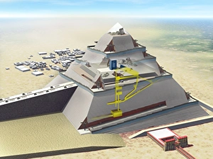 Imágenes fechadas el 9 de febrero de 2011: Construcción de las Pirámides