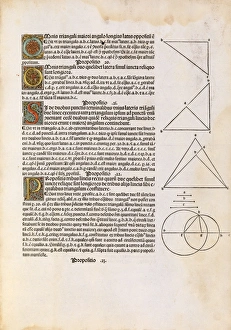 Ancient Greek Mathematics Imprime: Euclids Elements of Geometry, 1482