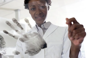Scientist In Lab Coat Imprime: Forensic scientist