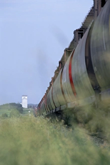 Agricultural Transportation Methods Imprime: Grain train