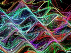 Abstract Computer Graphics Imprime: Waveforms, abstract artwork