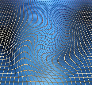 Impresiones de Las ondas de gravedad en el espacio-tiempo, arte. El tratamiento del espacio y tiempo como una unidad entera se desarrolló por Einstein en sus teorías de la Relatividad Imágenes fechadas en mayo de 2011: Ondas de gravedad en el espacio-tiempo, arte