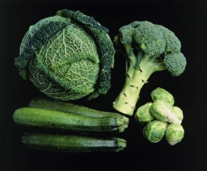 Vegetable Health Benefits Imprime: Green vegetable selection