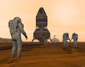 Astronautas Imprime: Exploración de Marte y arte