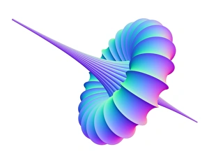 Impresiones de Modelo matemático, arte de computadora. Este modelo se llama respirador Imágenes de mayo de 2008: Modelo matemático, arte de computadora