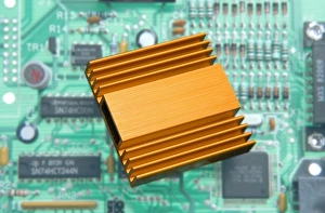 Circuit Board Components Imprime: Microchip processor heat sink