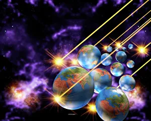 Cosmology Illustrations Imprime: Multiple universes