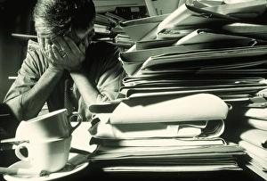 Overworked Man Imprime: Overworked man