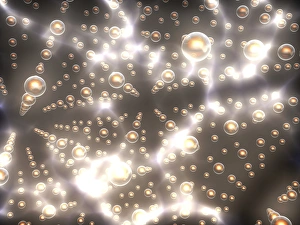 Quantum Mechanics Artwork Imprime: Particles in forcefield, artwork