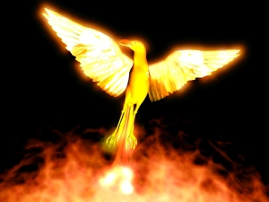 Impresiones de El águila de Fénix. Este ave mitológica fue descrita por primera vez en el siglo VIII a.C. Solo una aves púrpura podía existir en cualquier momento del tiempo Imágenes de noviembre de 2004: Phoenix