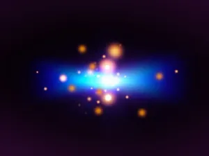 Impresiones de Las partículas cuánticas. La mecánica cuántica es una rama de la física que describe las partículas en términos de quanta, valores discretos más que cambios suaves Imágenes fechadas en mayo de 2011: Partículas cuánticas