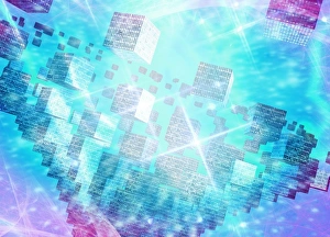 Quantum Computing Concept Imprime: Quantum computing, conceptual artwork