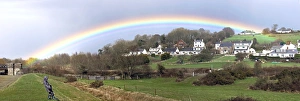 Devon Countryside Scenery Imprime: Rainbow in Devon
