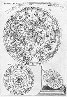 Historical Astronomy Equipment Imprime: Sciathericon for determining time