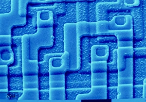 Electronic Technology Images Imprime: SEM of the surface of an integrated chip