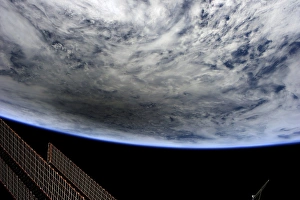 Estación Espacial ISS Imprime: Eclipsio solar, imagen de la estación espacial