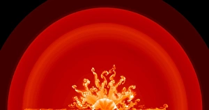 Imágenes fechadas el 7 de junio de 2000: Simulación de explosión de Supernova 1987a