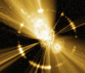 Space Science Images Imprime: Supernova explosion, computer artwork