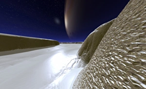 Space Science Images Imprime: Surface of Europa, artwork