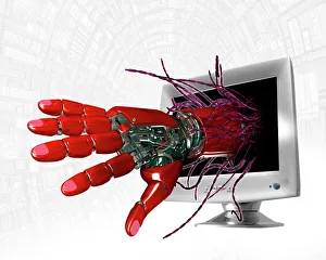 Impresiones de Fobia de la tecnología, arte visual computacional conceptuale Imágenes de mayo de 2008: Fobia tecnológica, arte conceptual
