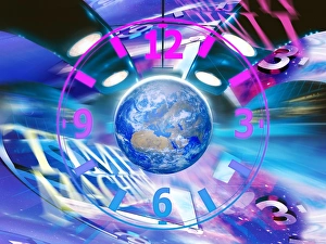 Solar System Artwork Imprime: Time machine